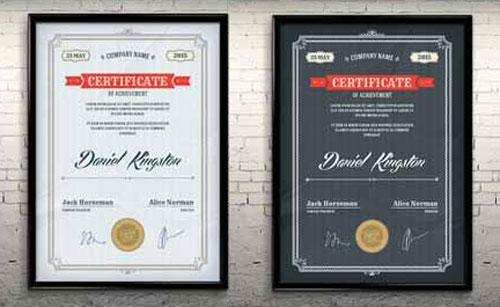 certificate templates psd free download